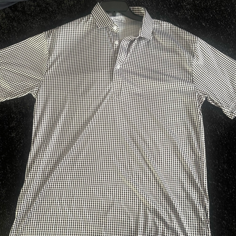 Classic Black and White Checkered Men's Shirt